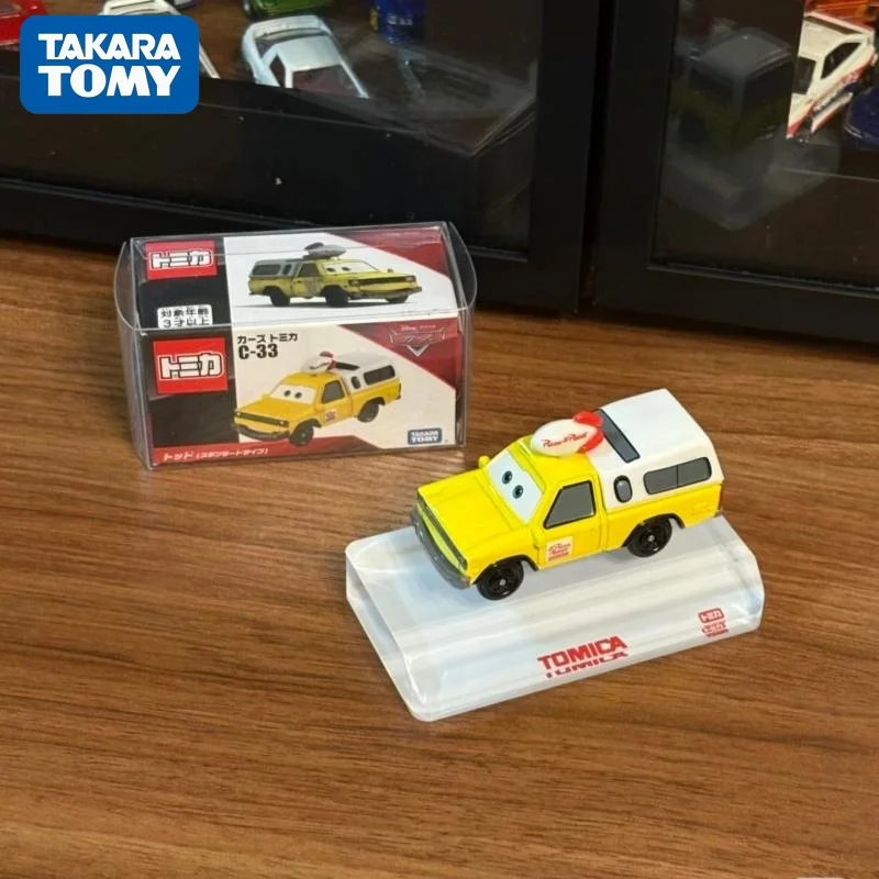 Фото Коллекционная модель автомобиля Takara Tomy Pixar Cars C 33 Тодд Пицца Планет, литая под давлением, для взрослых коллекционеров, декор для рабочего стола №5
