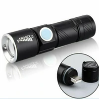 usb direct charge flashlight powerful rechargeable focusing zoom led torch ultra bright for outdoor lantern hiking camping
