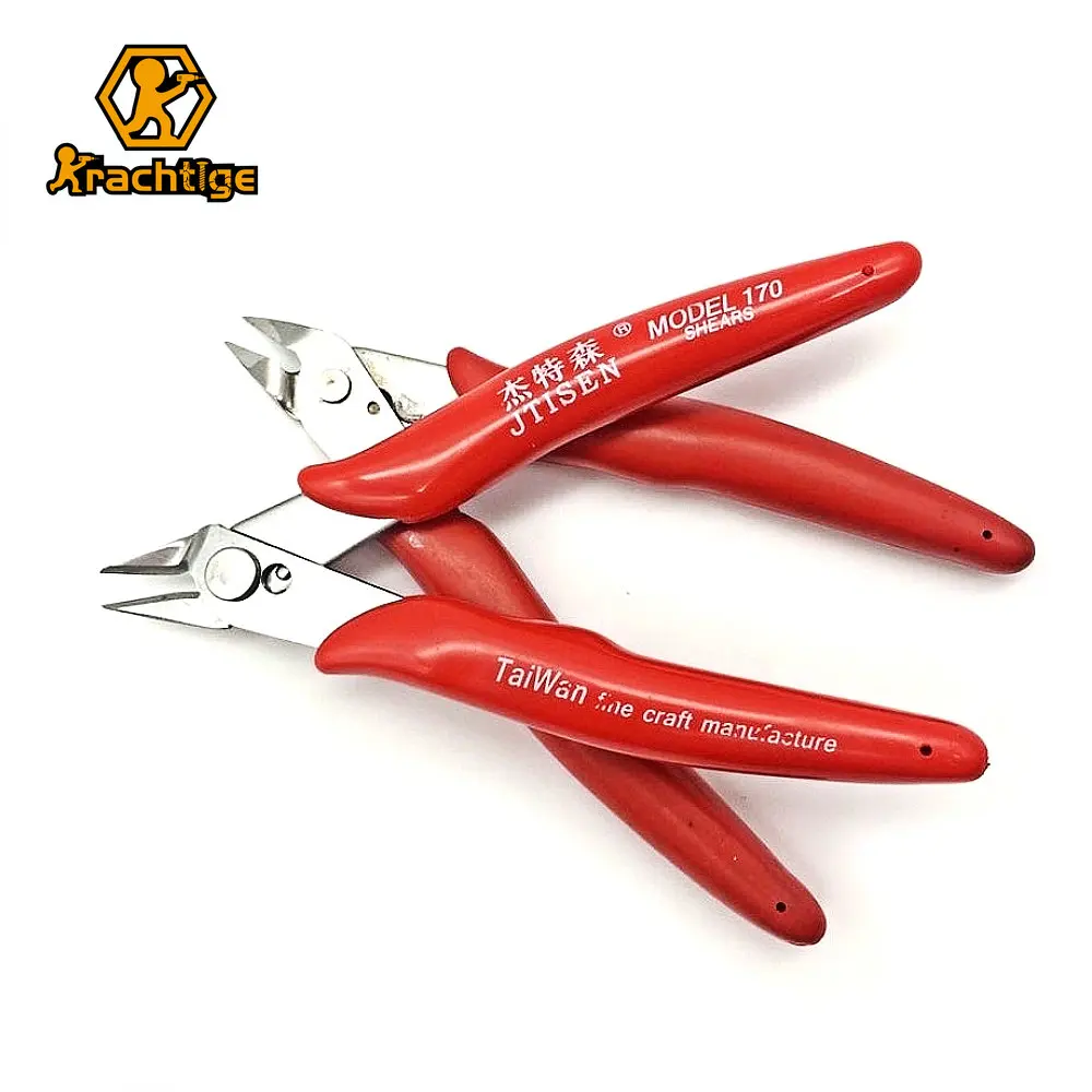 

Krachtige 5 inch Red Electrical Wire Cable Cutters Flush Pliers Nipper Cutting Side Snips Hand Tools