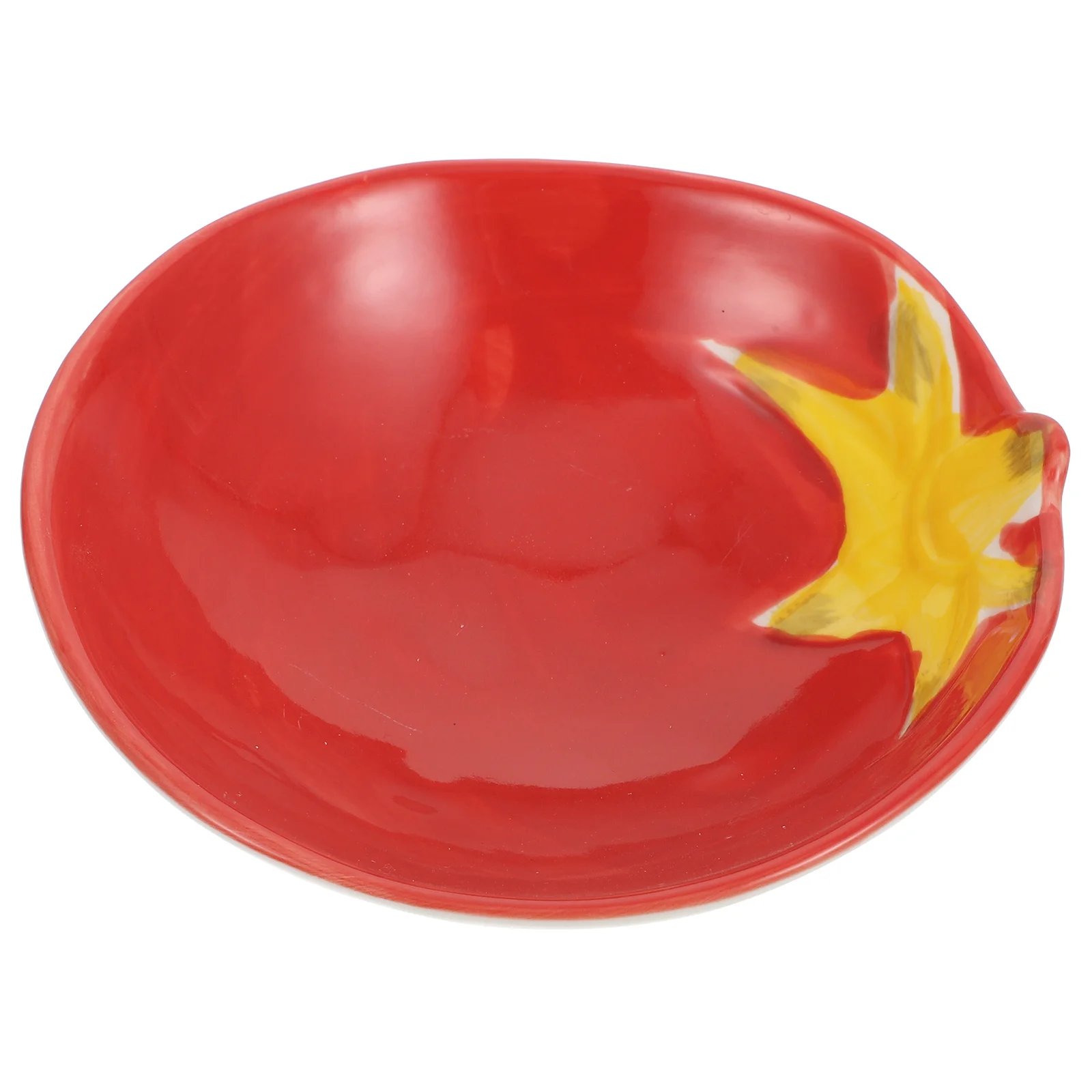 

1Pc Tomato Bowl Home Ceramic Tableware Dessert Bowl Breakfast Bowl for Home Dessert