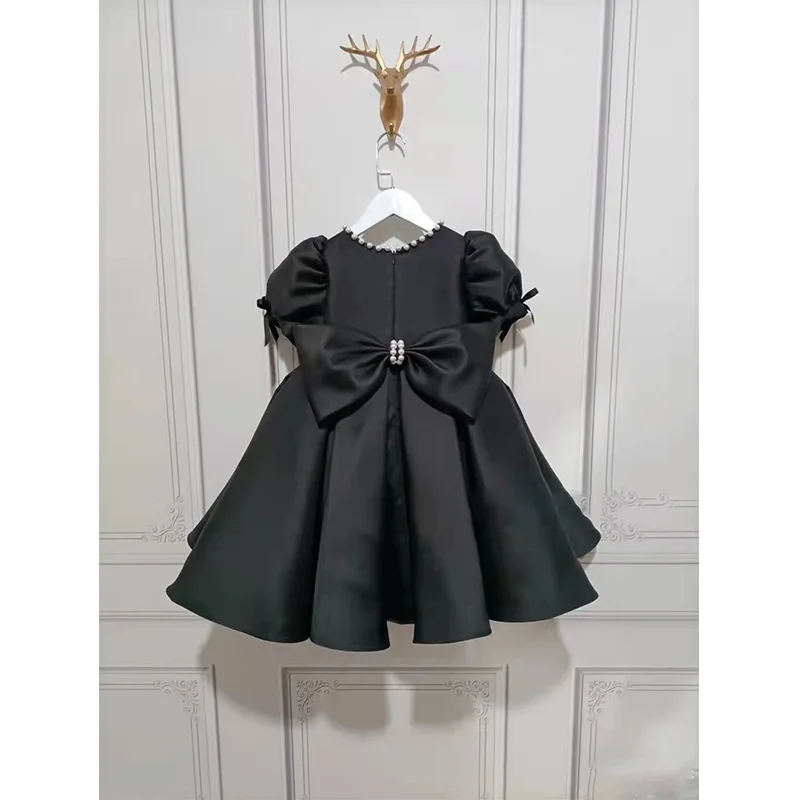 Flower child wedding Pompadour children high-end evening dress girl Princess Little host piano costume