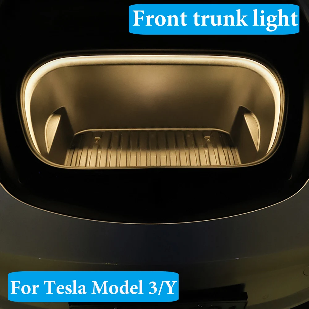 

For Tesla Model 3 Y Waterproof Neon Lamp Front Trunk LED Car Front Trunk Light Strip Easy Install Modified Lighting