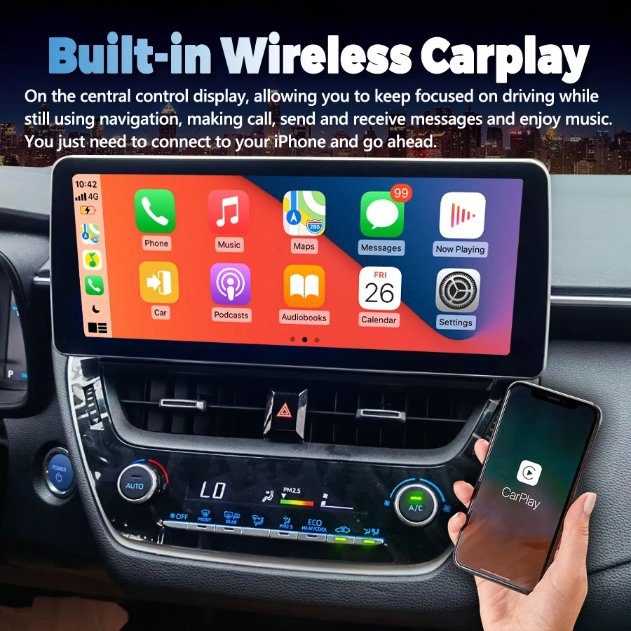 Автомобильный радиоприемник 12 3 дюйма для Toyota Corolla 2019 2020 2021 Android 14 мультимедийный