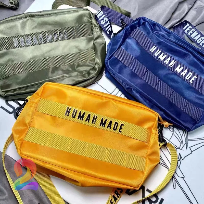 

Nylon Human Made Logo Backpacks High Quality Men Women Outdoor Casual Human Made Shoulder Bag