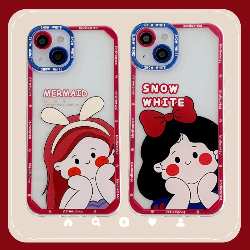 

Disney Snow White Mermaid Princess Phone Case for Huawei NOVA 5 6 7 8 Pro 3i 8i P 50 40 30 Pro Mate 30 40 Pro Honor 30 9x Cover