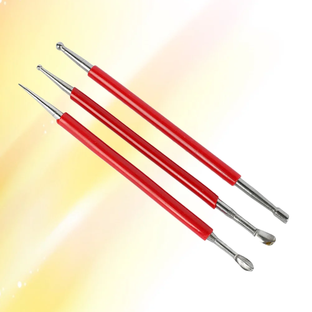

3-in-1 Stainless Steel Wax Carver Scraping Shaping Cleaning Tool Set for Sculpture Wood Model