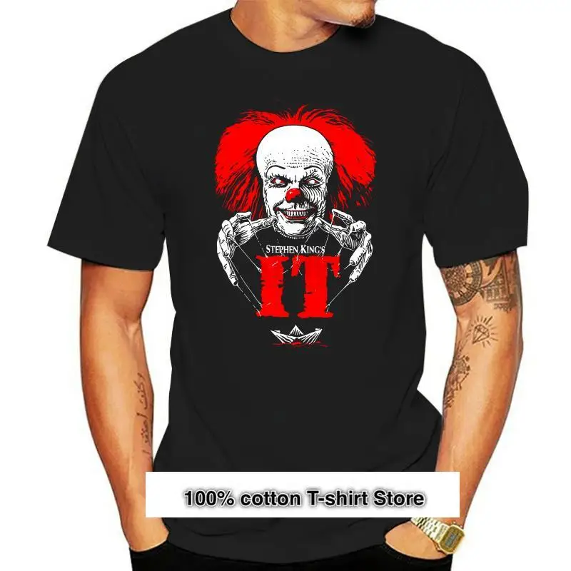 

Camiseta negra de la película de Horror Pennywise de Stephen King It para hombre, talla M 4Xl 013496