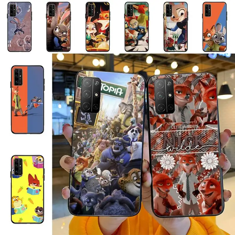 

Disney Zootopia Phone Case for Huawei Honor 10 i 8X C 5A 20 9 10 30 lite pro Voew 10 20 V30