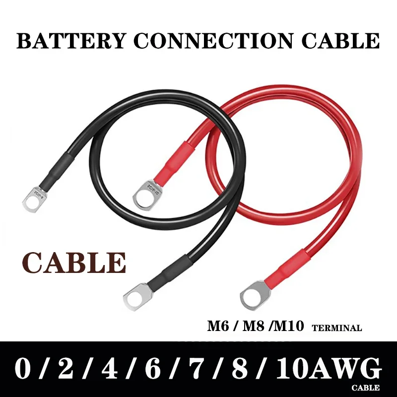 10 8 7 6 4 2 0AWG красный и черный супермягкий силиконовый луженый медный кабель с