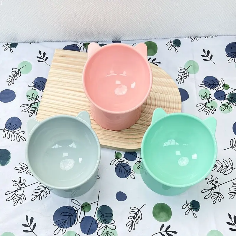 

Pet Food Bowl Tilt High Bottom Neck Protector Antichoking Dog and Cat Water Bowl Antidumping Dog Food Feeding Supplies