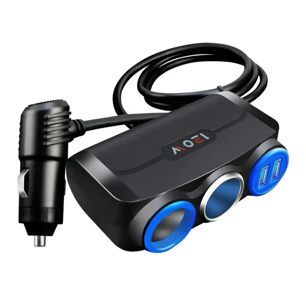 

Автомобильный прикуриватель 120 Вт одна минута два прикуривателя Автомобильное двойное Usb стандартное зарядное устройство