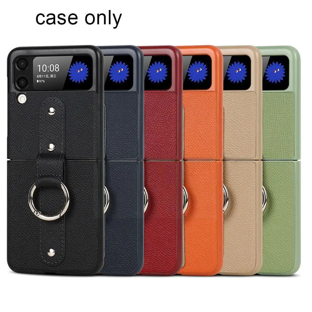

Luxury Shockproof With Holder Cover For Z Flip 3 5g With Lanyard Ring V9f3