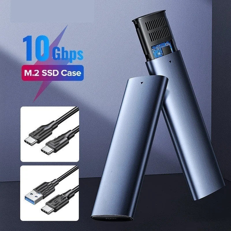 

NEW M2 SSD Case NVME Enclosure M.2 to USB Type C 3.1 SSD Adapter for NVME PCIE NGFF SATA M/B Key SSD Disk Box M.2 SSD Case