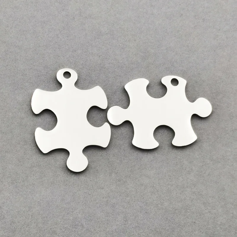 5 шт. подвеска-пазл из нержавеющей стали