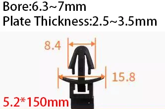 

5*120/150/200 5,2*150 8*150 Нейлоновая пластиковая самоблокирующаяся застежка-ремешок со стрелкой Автомобильные крылатые нажимные стяжки на молнии Кабельная стяжка