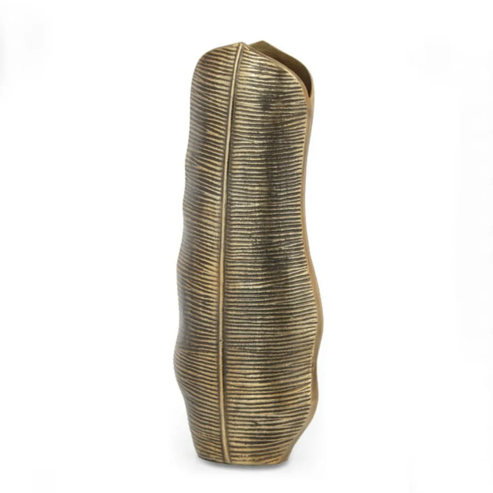 

Ваза из цельной металлической искусственной кожи, Бесплатная доставка, коричневая ваза для цветов, украшение для комнаты, сада