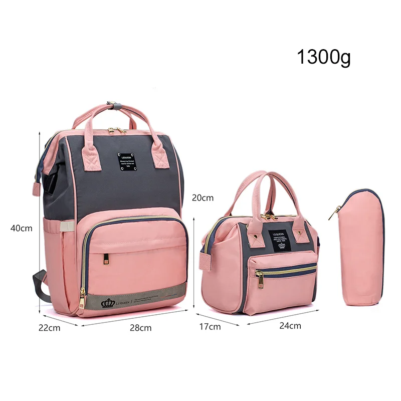 New Style 3pcs Mommy Multifunctional Portable Diaper Mommy Bag Folding Baby Travel Large Backpack Baby Bed Diaper Changing Pad