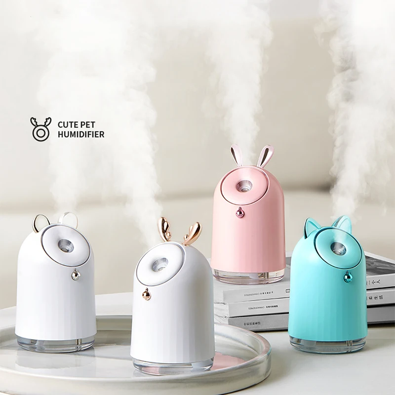 

800mAh Wireless Battery Maker Humidifier Rechargeable Essential Fogger Cute Ultrasonic USB Oil Diffuser Air Aroma Mist Built-in