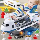 Детский игрушечный самолет, трек большого размера с имитацией музыкальной истории, инерционный самолет, пассажирский самолет, Игрушечная модель самолета, подарок для детей