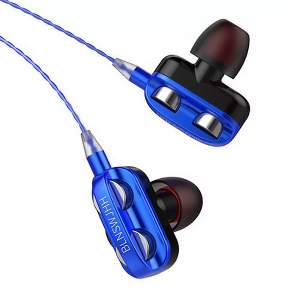 

3D Stereo Dual Driver Music Earphone Strong Bass HIFI Sport Earphone Single Speaker Wire Tuning Headset