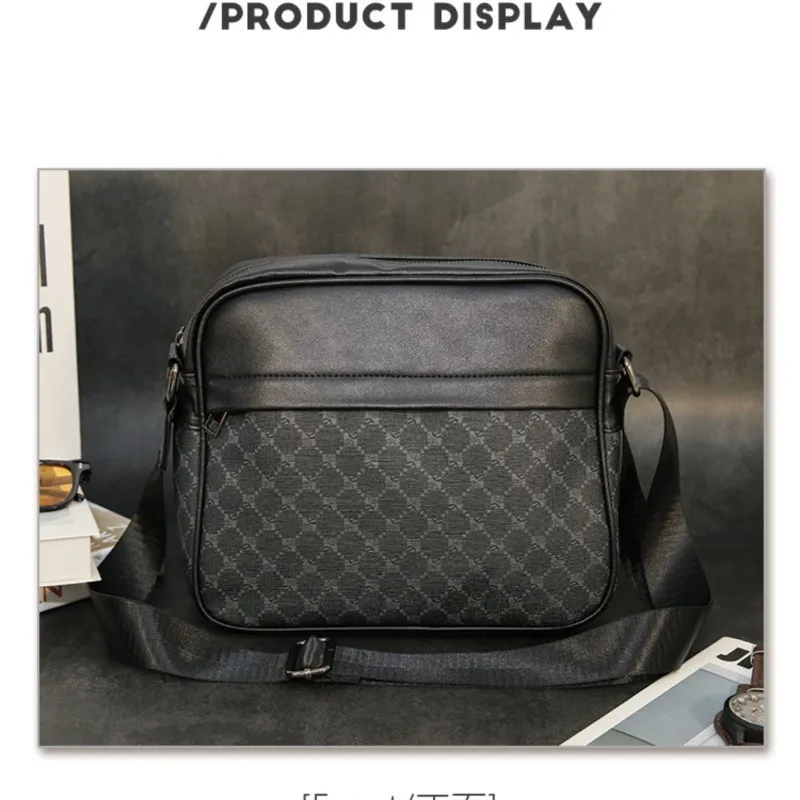 Luxury Brand Crossbody Bag for Men Bags Casual  Designer Leather Fashion Male  Business Sling Shoulder Bag