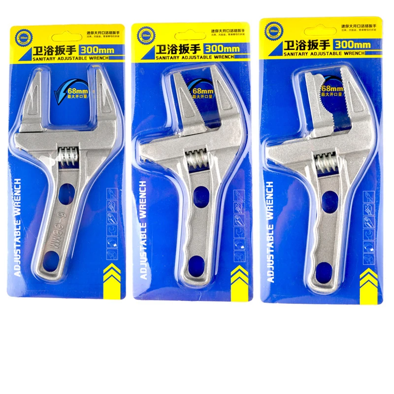 

Plumbing installation bathroom wrench multifunctional adjustable wrench short handle large opening faucet special tool