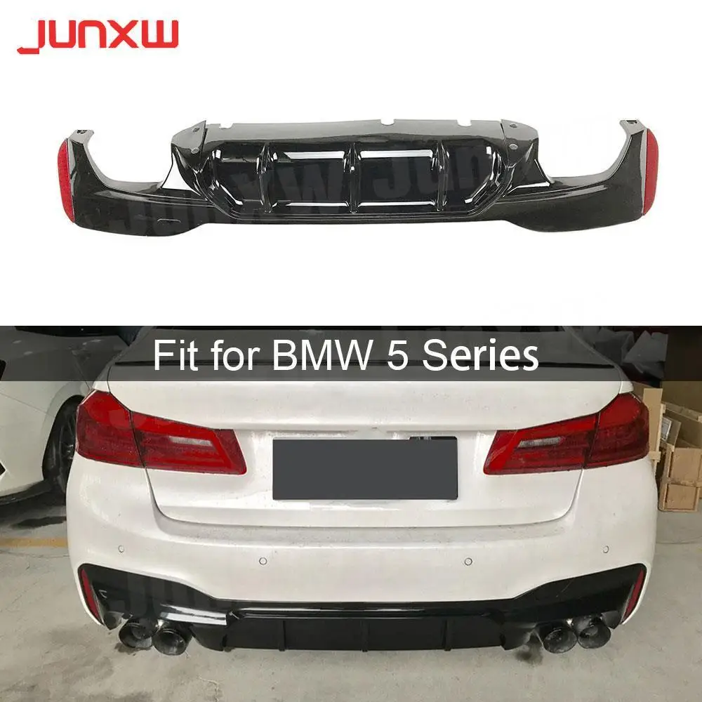 

5 серий, углеродное волокно ABS диффузор, губа на задний бампер для BMW G30 G38 M TECH M Sport 2017 2018, углеродное волокно, автомобильный Стайлинг