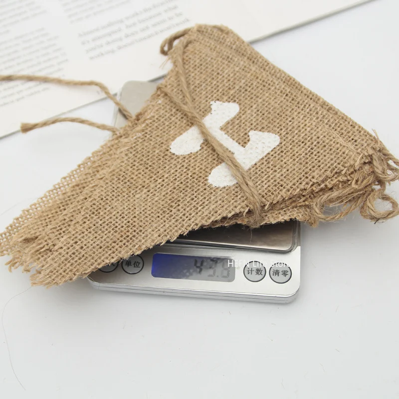 Винтажный джутовый Гессенский баннер из мешковины с днем рождения овсянка для