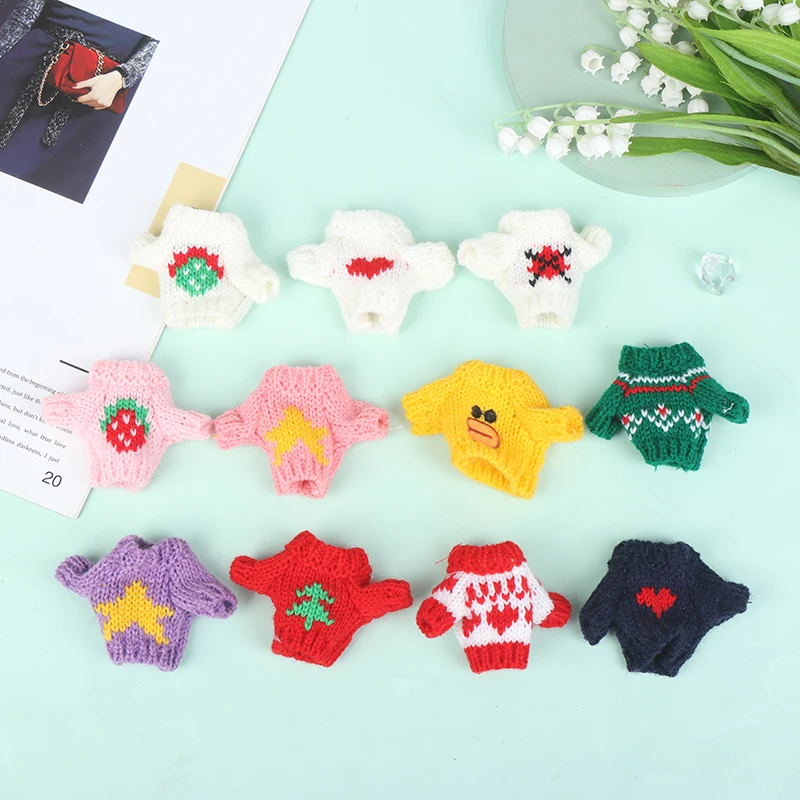 

11 styles PP cotton Replaceable 8:6 Clothes Doll Winter Pullover Cotton ob Universal Sweater Clothes Children's Christmas Gifts