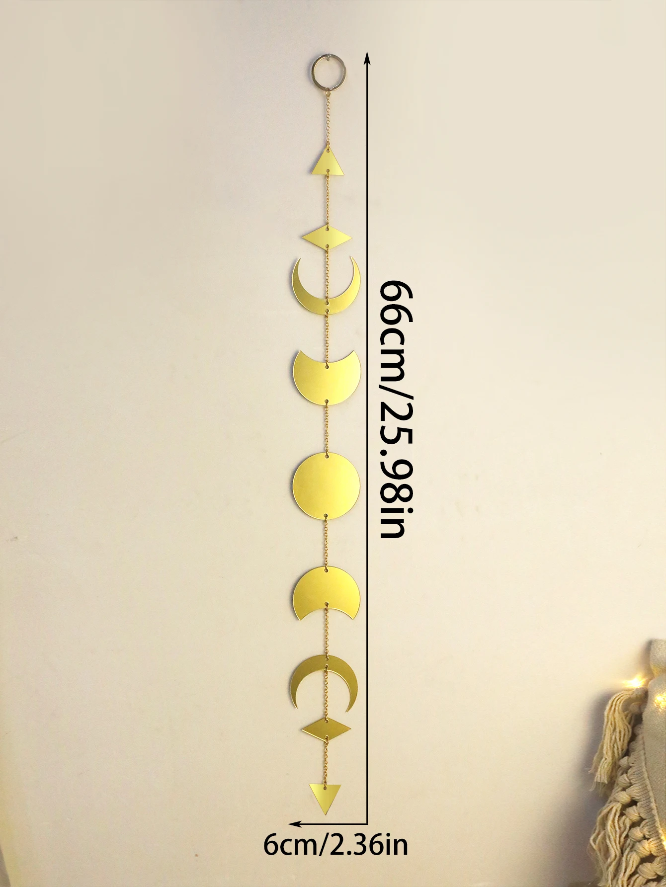 

Золотые Акриловые Фазы Луны Рамадан Ид Настенный Декор Современный Астральный Домашний Декор Искусственное Подвесное Украшени...