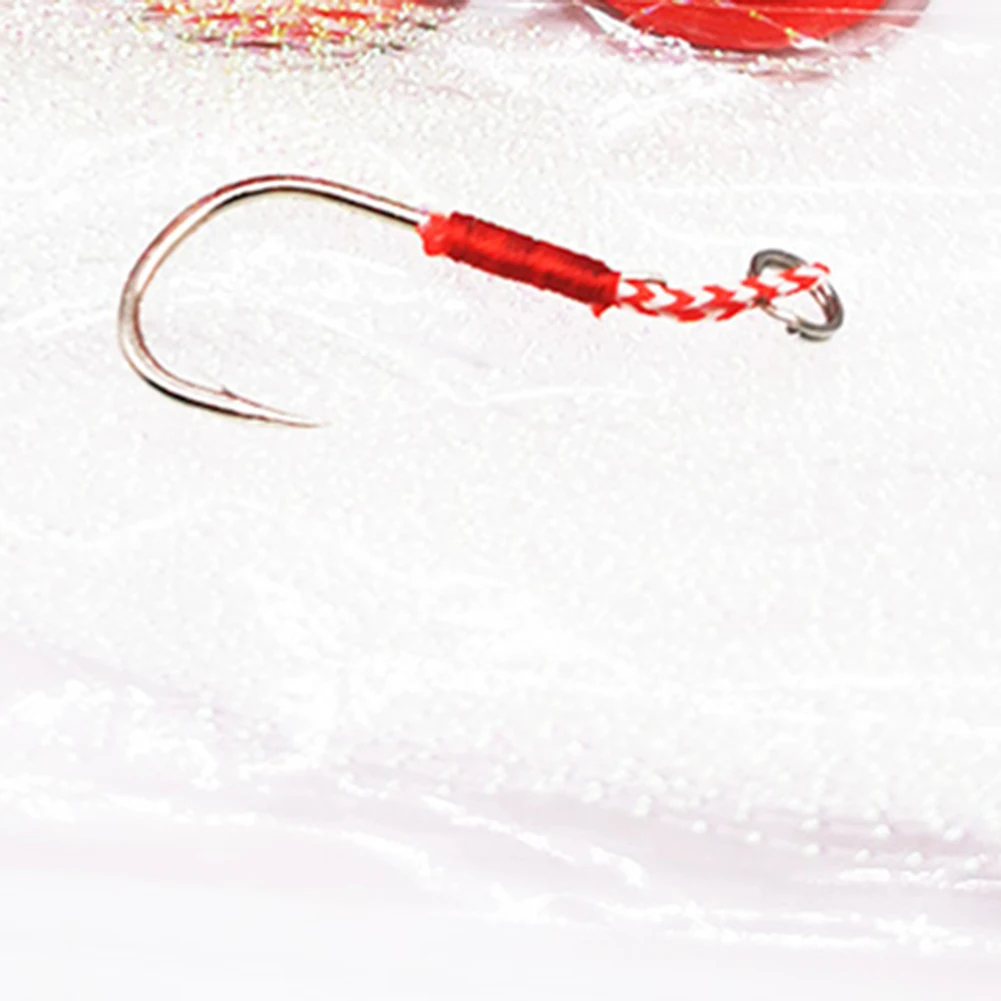 10M Восьмижильная плетеная леска с помощью крючка для рыбной ловли, троллинг, приманка для джиггинга на морской воде.