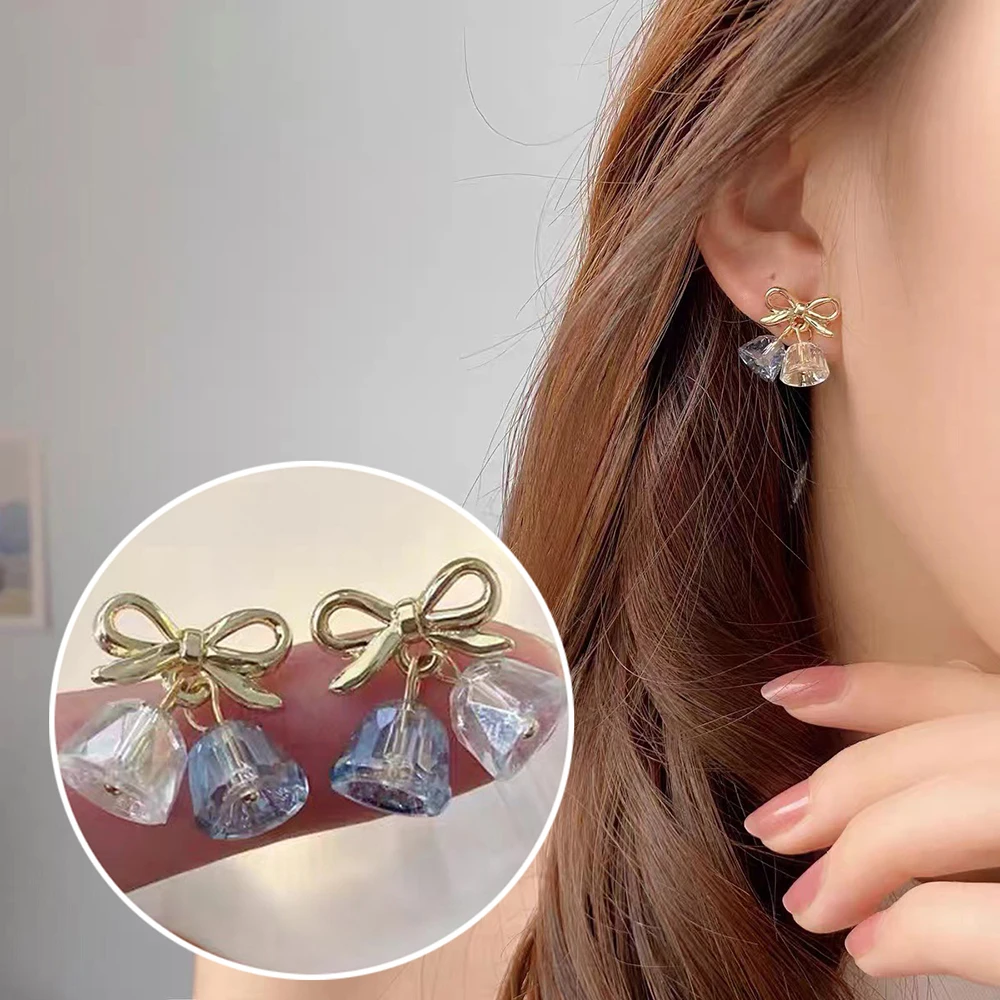 

Fashion Simple Cute Bow Tie Earrings for Women New Fashion Earrings Light Luxury High Sense Cold Wind Earrings