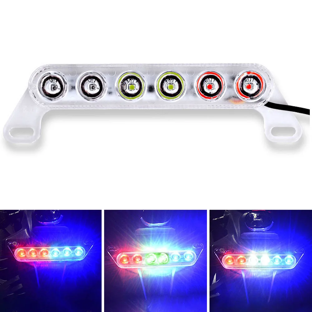 

Universal Motorcycle LED Turn Signals Light Brake Lamp Integrated License Plate Tail Light Colorful Flasher