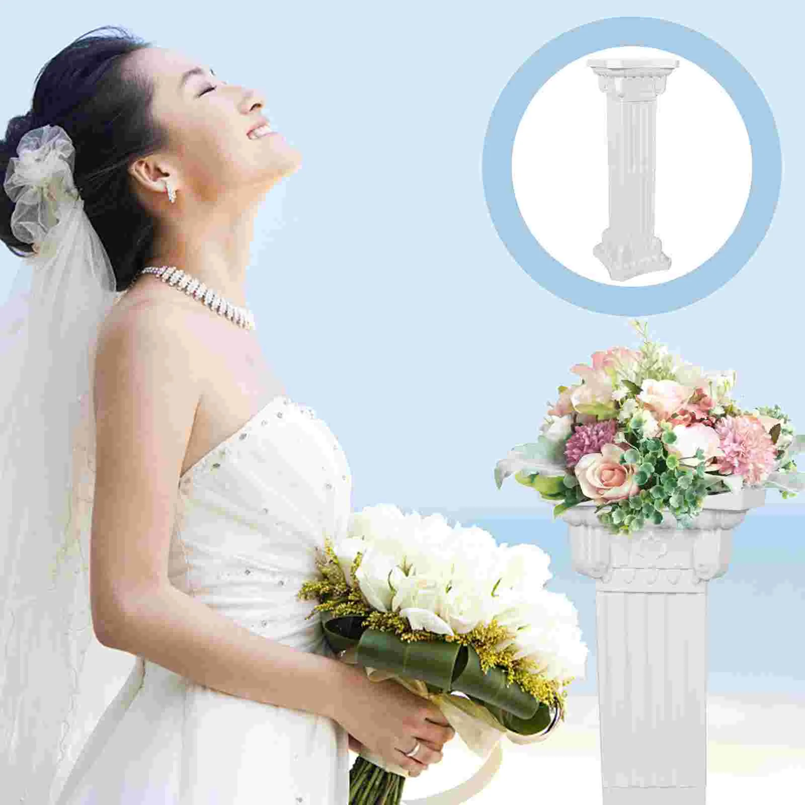 

Props Roman Column Bride Outdoor Wedding Decorations Greek Figurine Plastic Party Supply