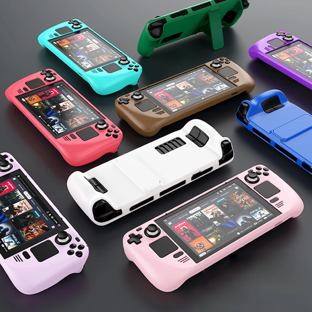 

Protective Case for Steam Deck Console Full Protection Cover Hard Shell with Bracket Shockproof Case for Steam Deck Accessories