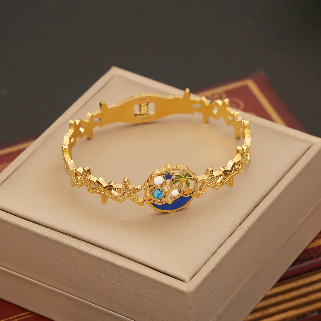 Женский браслет из нержавеющей стали в стиле ретро