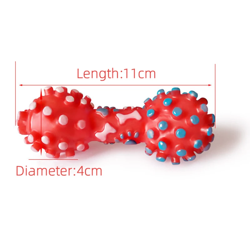 Cheap Funny Dumbbell Shape Sound Toys Pet Chewing Toys For Dog Cat Puppy Relieve Boredom Playing Creative Dog Supplies images - 6