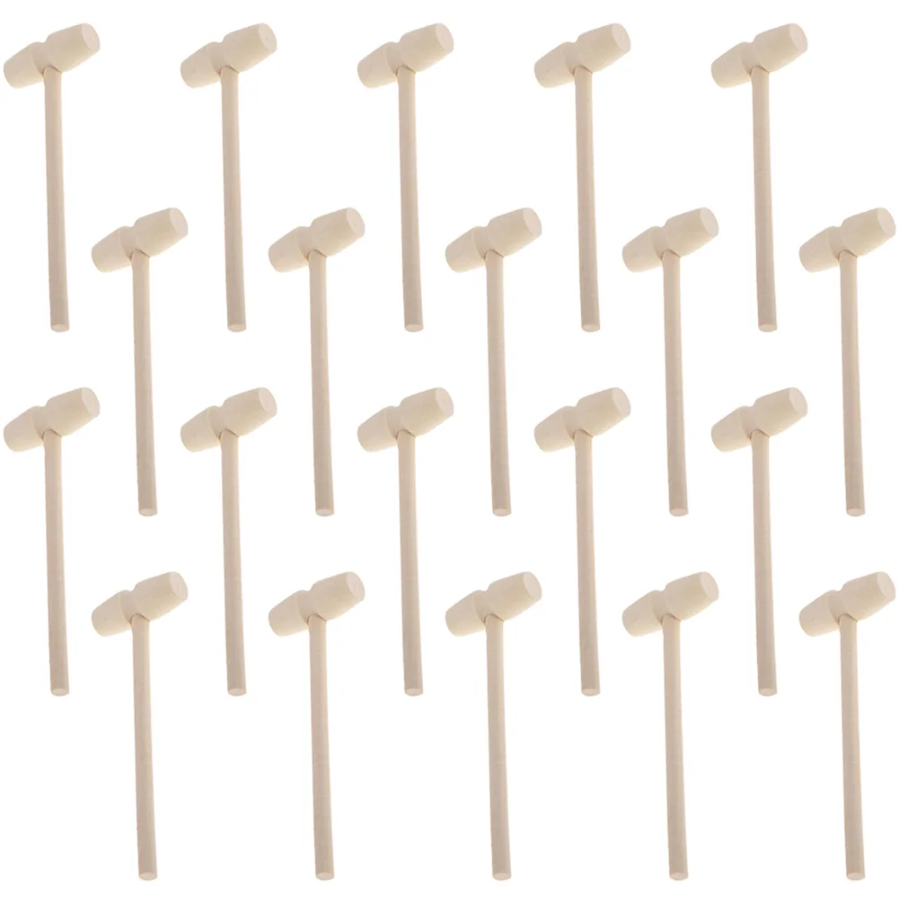 

20 шт., деревянные игрушечные молотки