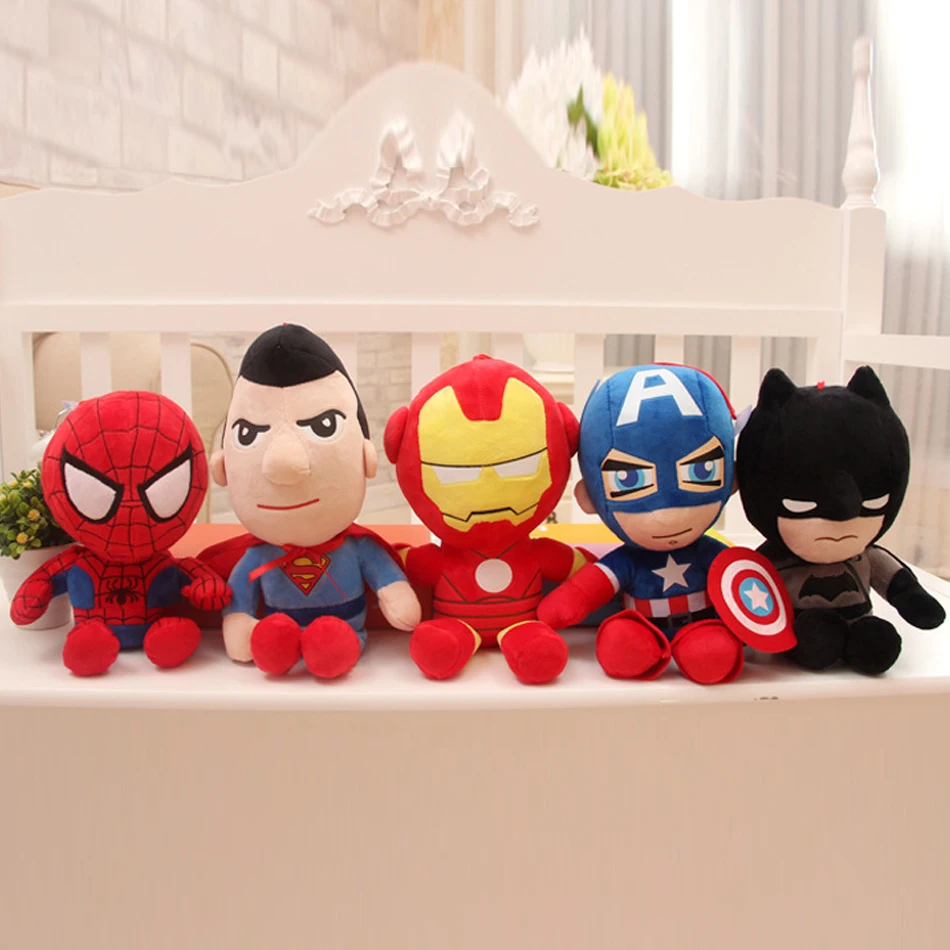 

27cm Disney Marvel Avengers Soft Stuffed Hero Captain America Iron Man Spiderman Plush Toys Movie Dolls Christmas Gifts for Kids