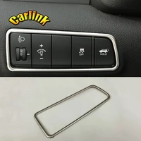 for hyundai tucson 2015 2016 2017 2018 stainless steel car headlamps adjustment switch sticke cover trim accessories 1pcs