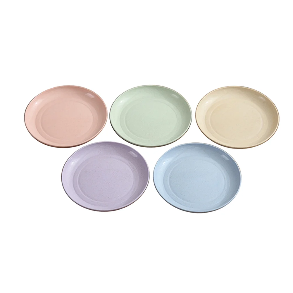 

Salad Plate Dinner Set Pizza Serving Degradable Dishes Shallow Dish Bowls Picnic Set