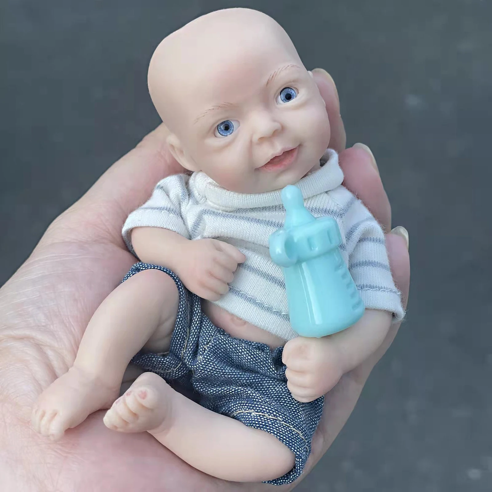 

6 Inch Mini Reborn Dolls 15cm Baby Doll Full Body Silicone Ultra Soft Realistic Artificial Soft Toy Rebirth Premature Infant Toy