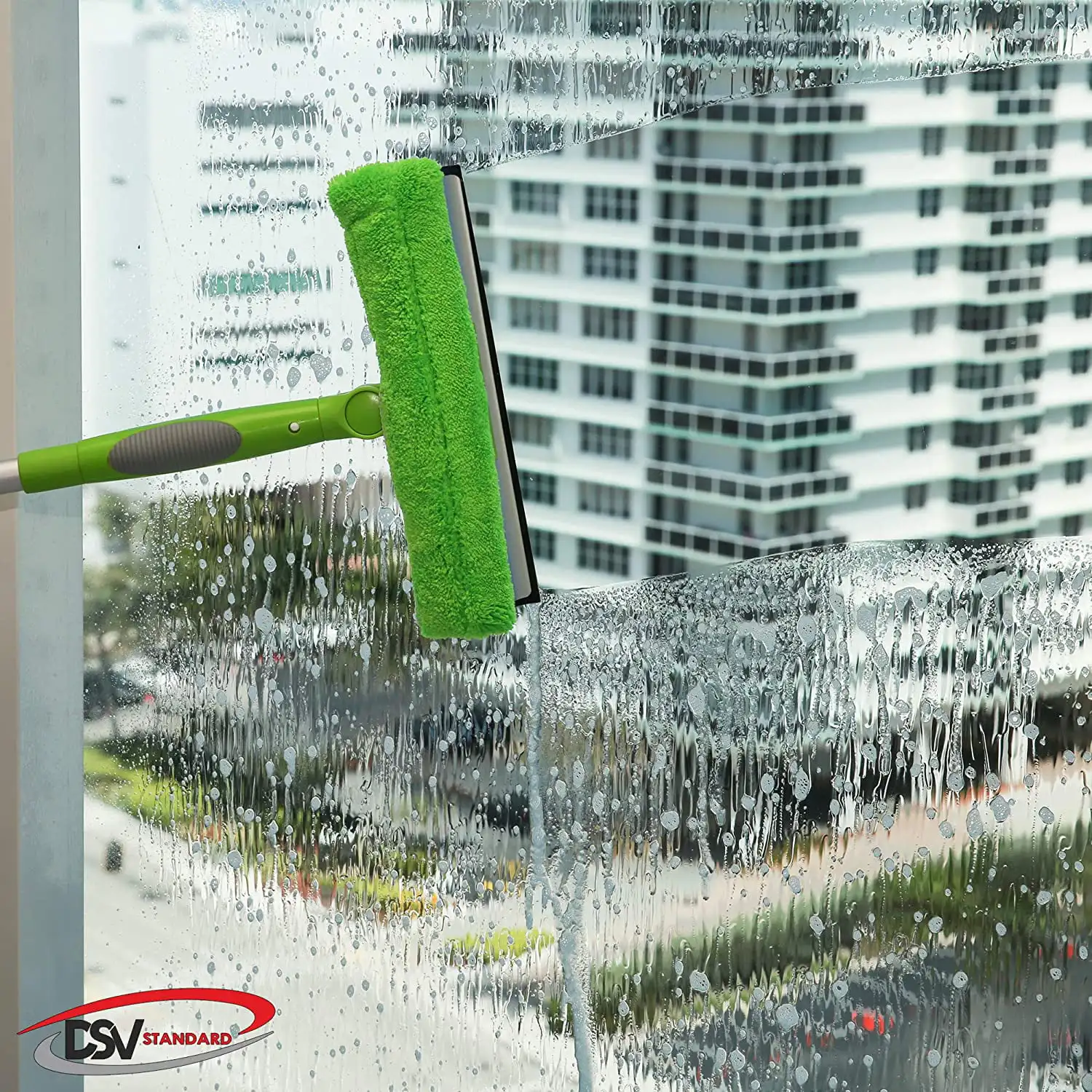 

Window Squeegee With Telescopic Extension Pole 54''