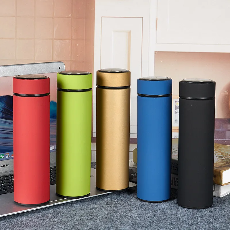 

Thermos bottle 500ML Thermos Tea Vacuum Flask With Filter Stainless With Digital thermometer Sport Thermal Cup Thermos bottl