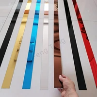 2m ceiling edge strip self adhesive acrylic 3d mirror wall tile stickers hotel living room home decal decor tv background wall
