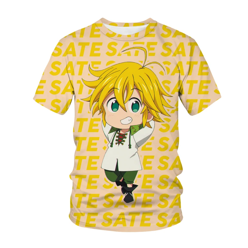 

2022 New Unisex Seven Deadly Sins 3D Printed T Shirt Anime Nanatsu No Taizai Streetwear Harajuku Hip Hop Fashion Casual Top