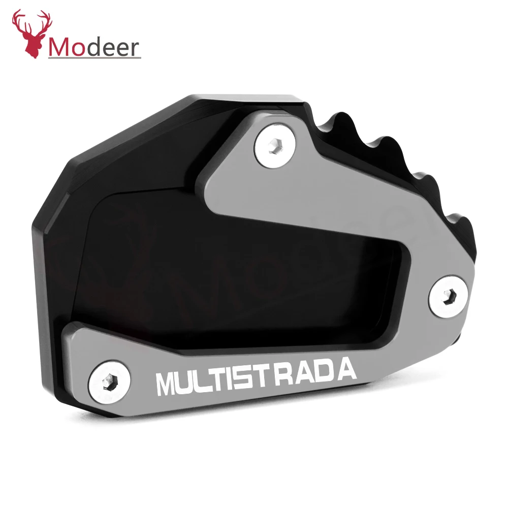 Для Ducati Monster 937 2021 2022 CNC Kickstand Side Stand Vergroter Plaat Extension Pad LOGO MONSTER 1200 1200S 821 2014-2019 - купить по
