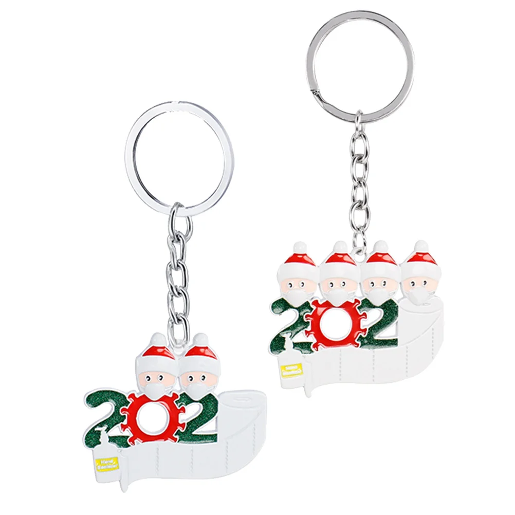

2Pcs Memorable Pendant Adornment Christmas Tree Hanging Decor Chic Key Chain