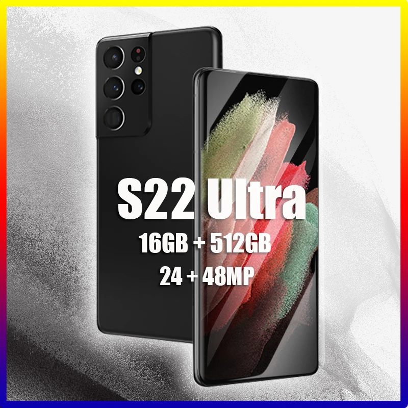 new original galay s22 ultra 7 3 hd full screen android smartphone 16gb512gb mobile phone 5g cellphone 2448mp fashion phone free global shipping