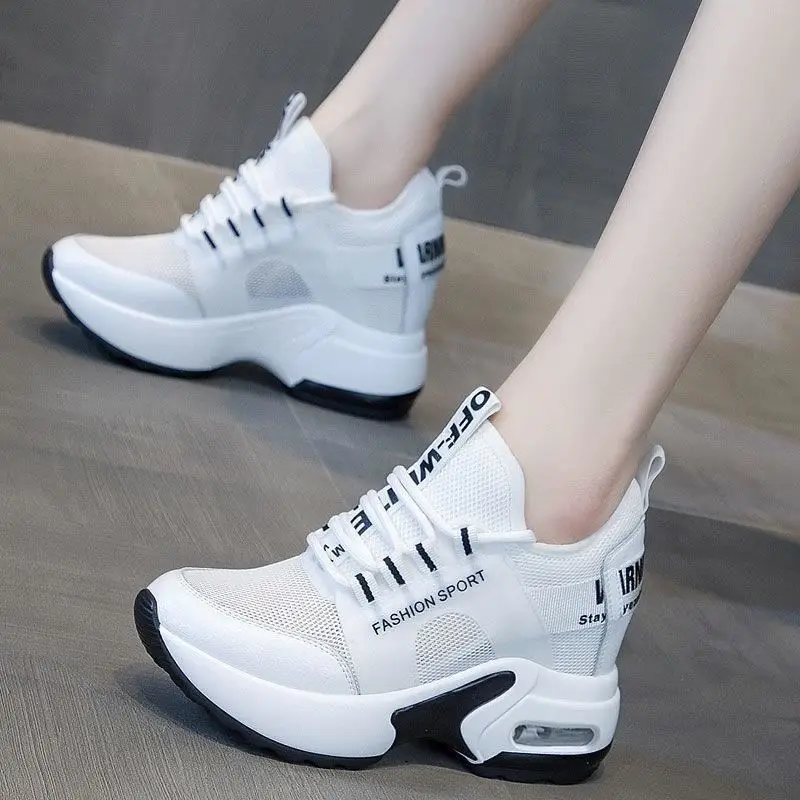 

Inner Increase Shoes Mesh Breathable Sneakers Women's New Fashion Platform Travel Sports Shoe Casual Ladies Zapatos De Mujer